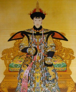  brillante Pintura - Emperatriz Xiao Xian Fucha Lang brillante tinta china antigua Giuseppe Castiglione